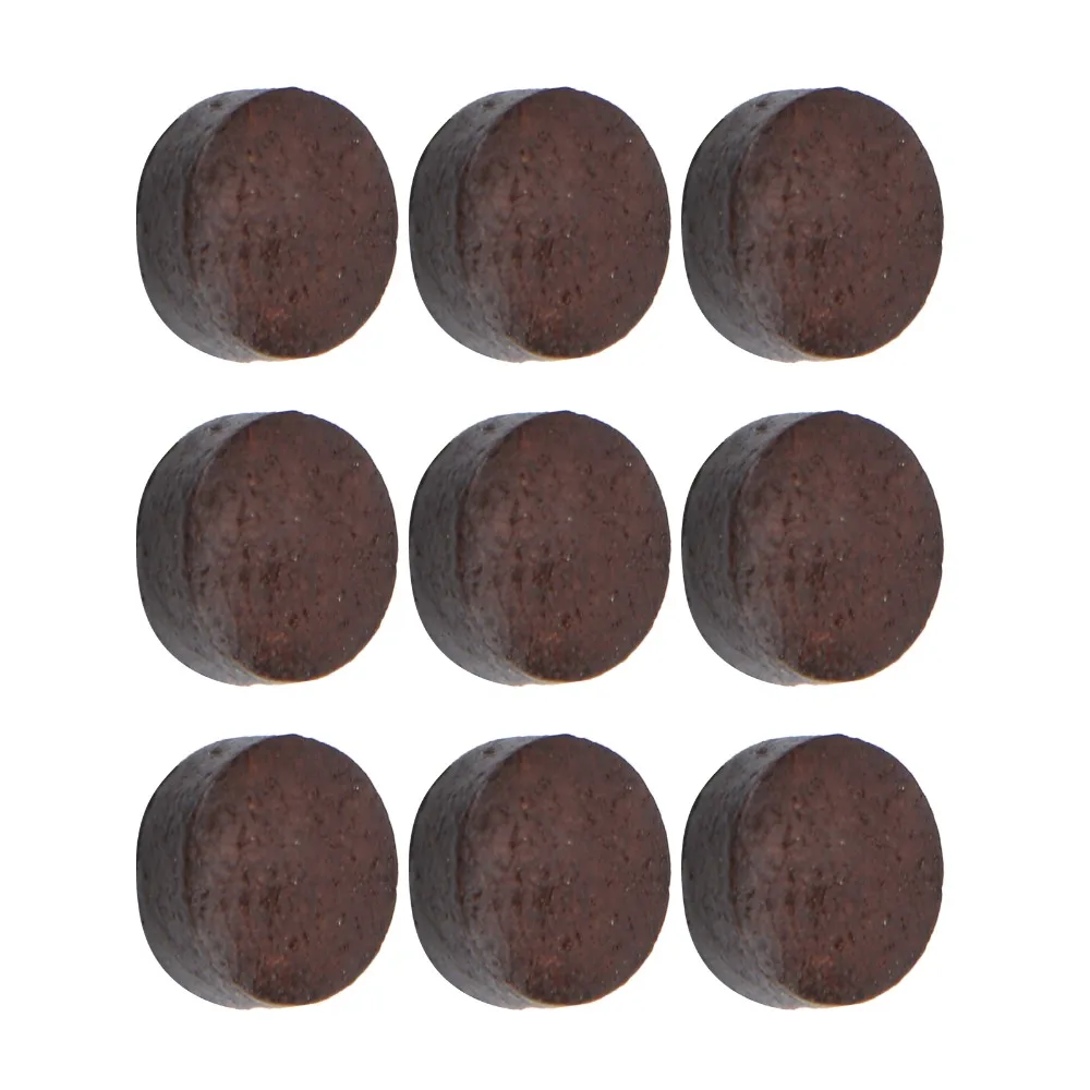 

50pcs 13MM Pool Billiard Cue Tips Storage Box Cowhide Billiard Cue Tips Red Brown Pool Stick Tips Cue Maintenance