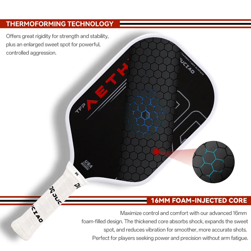 JUCiAO Gen4 Thermoformed T700 Raw Carbon Fiber Pickleball Paddle For Power & Spin (16MM) - AliExpress 18 JUCiAO Gen4 Thermoformed T700 Raw Carbon Fiber Pickleball Paddle For Power & Spin (16MM) - AliExpress 18
