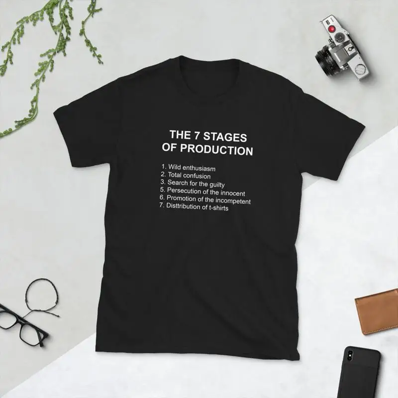 The 7 Stages of Production Filmmaker T-Shirt