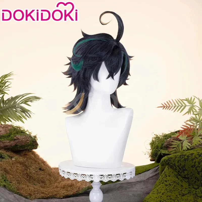 

♥ New 2025 IN STOCK Game Genshin Impact Wig DokiDoki Men 45cm Short Hair Natlan Kinich Cosplay F ★ Bear House