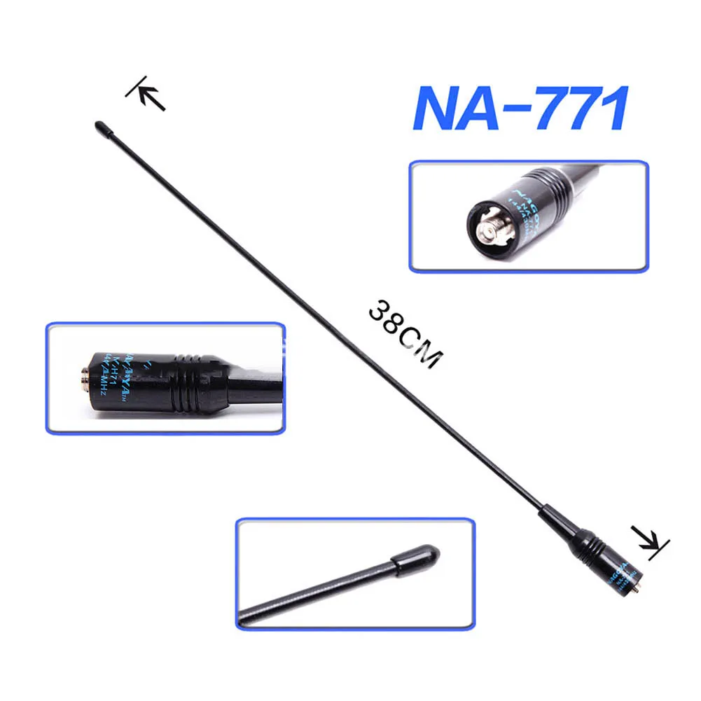 

Na-771 Sma-F двухдиапазонная радиоантенна с высоким коэффициентом усиления для Baofeng Uv-5R/UV5RA SMA антенна для рации с мужским интерфейсом