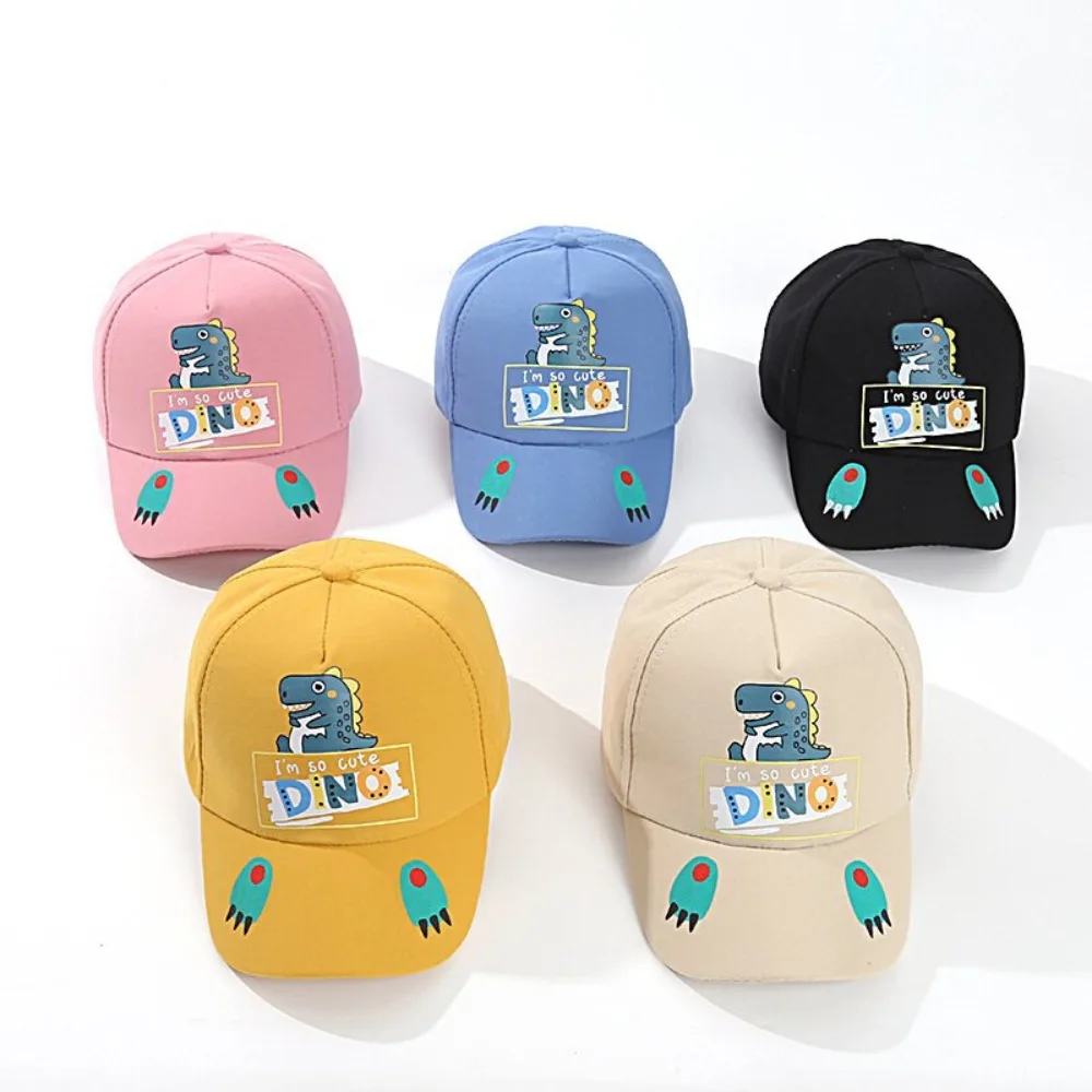 

Cute Cartoon Dinosaur Baseball Hat Breathable Windproof Duck Tongue Hat Sunscreen Sunshade Visors Boys Girls