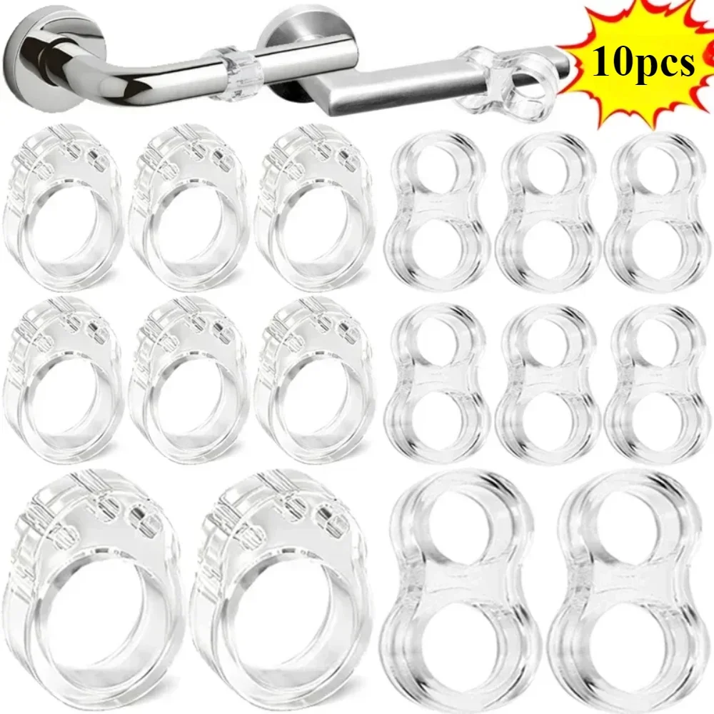 Прозрачная дверная ручка, настенная защита, прокладка для мебели, защита для дома, Противоударная удерживающая кольцевая пробка