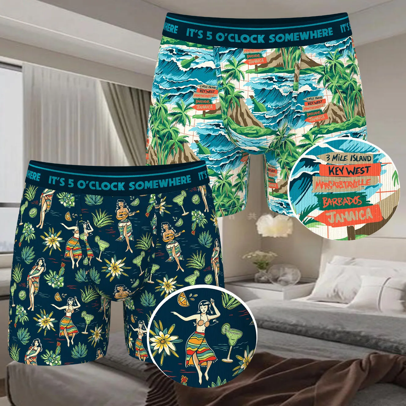 

Men's 3D Digital Printed Sports Swimming Pants Underwear Loose Breathable Quick Drying Surfing Underwear Close Fitting Clothing
