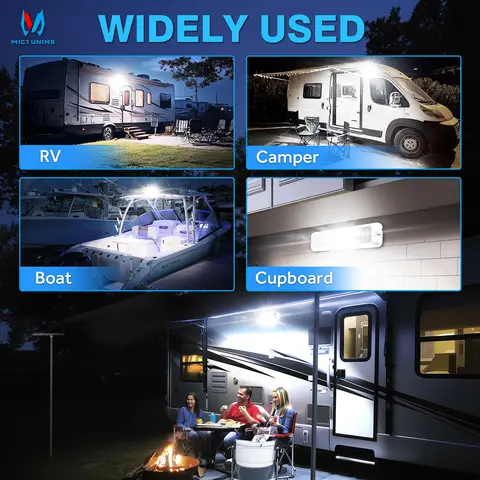 MICTUNING RV 외부 현관등 야외 LED 유틸리티 어닝 조명 방수 교체용 조명 정원 캠핑카 트레일러용