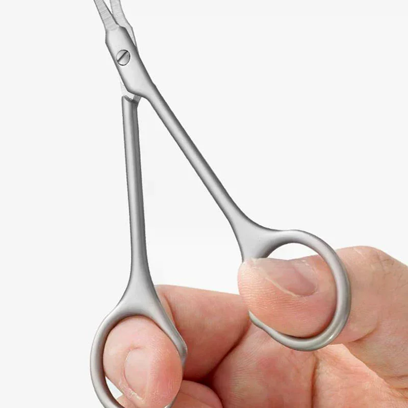 Edelstahl Nagelhautschere Dead Skin Remover für Nägel Kunstknipser Russische Nagelschere Maniküre Schere mit gebogener Spitze