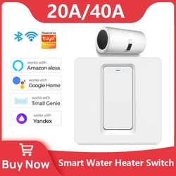 20A/40A Tuya Smart Wifi Water Heater Boiler Switch Air Conditioner Smart Life Remote Voice Timer Control For Alexa Google Home