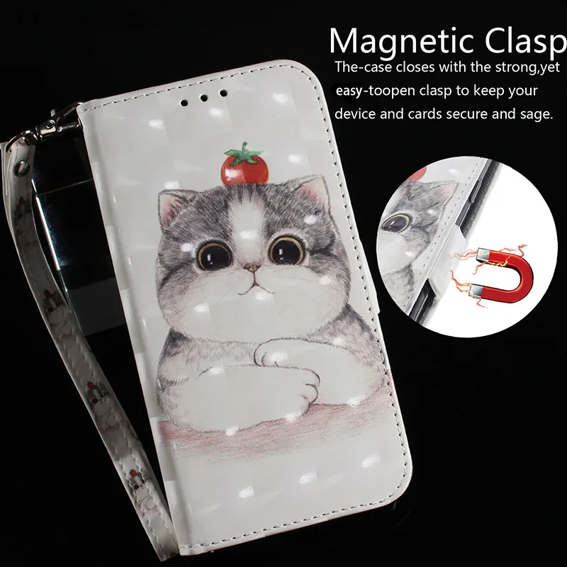 Painted Flip Leather Magnetic Case For iPhone 15 Pro Max 14 Plus 13 Pro 12 Pro 11 Pro Max xs max Phone Cover