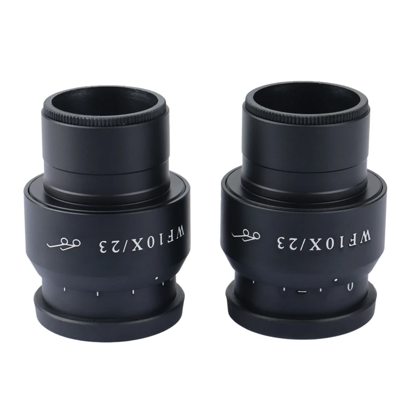 2PCS WF10X-23MM Wide Field Eyepiece For Binocular Trinocular Stereo Microscope 30MM Installation Interface