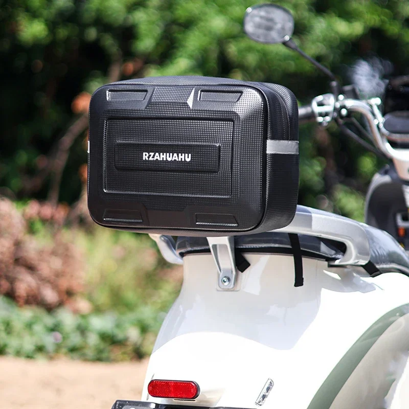 

Задняя подвесная сумка для мотоцикла, водонепроницаемая, с твердым корпусом, большая вместительная сумка для хвоста для электрического скутера, велосипедного шлема, зарядное устройство для хранения