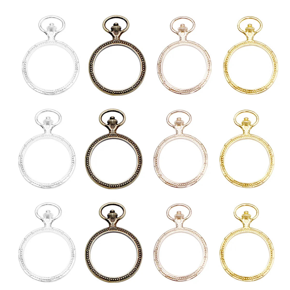 

20Pcs Vintage Pocket Watch Style Alloy Pendant Frames for DIY Resin Epoxy Jewelry Making Necklace Bracelet Earrings Craft