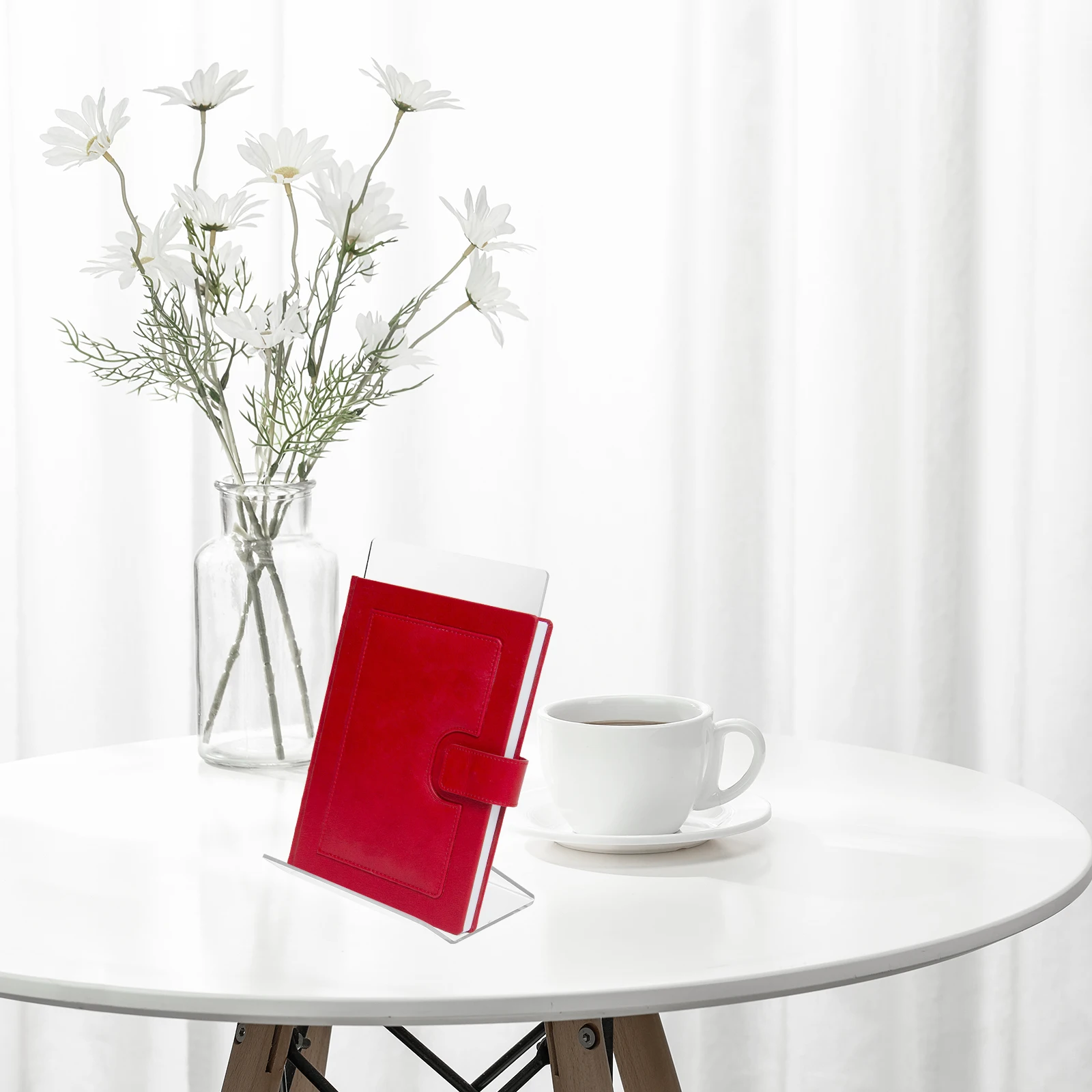 

Acrylic Book Display Rack Transparent Book Holder Magazine Organizer for Desktop Office Home Acrylic Bookshelf