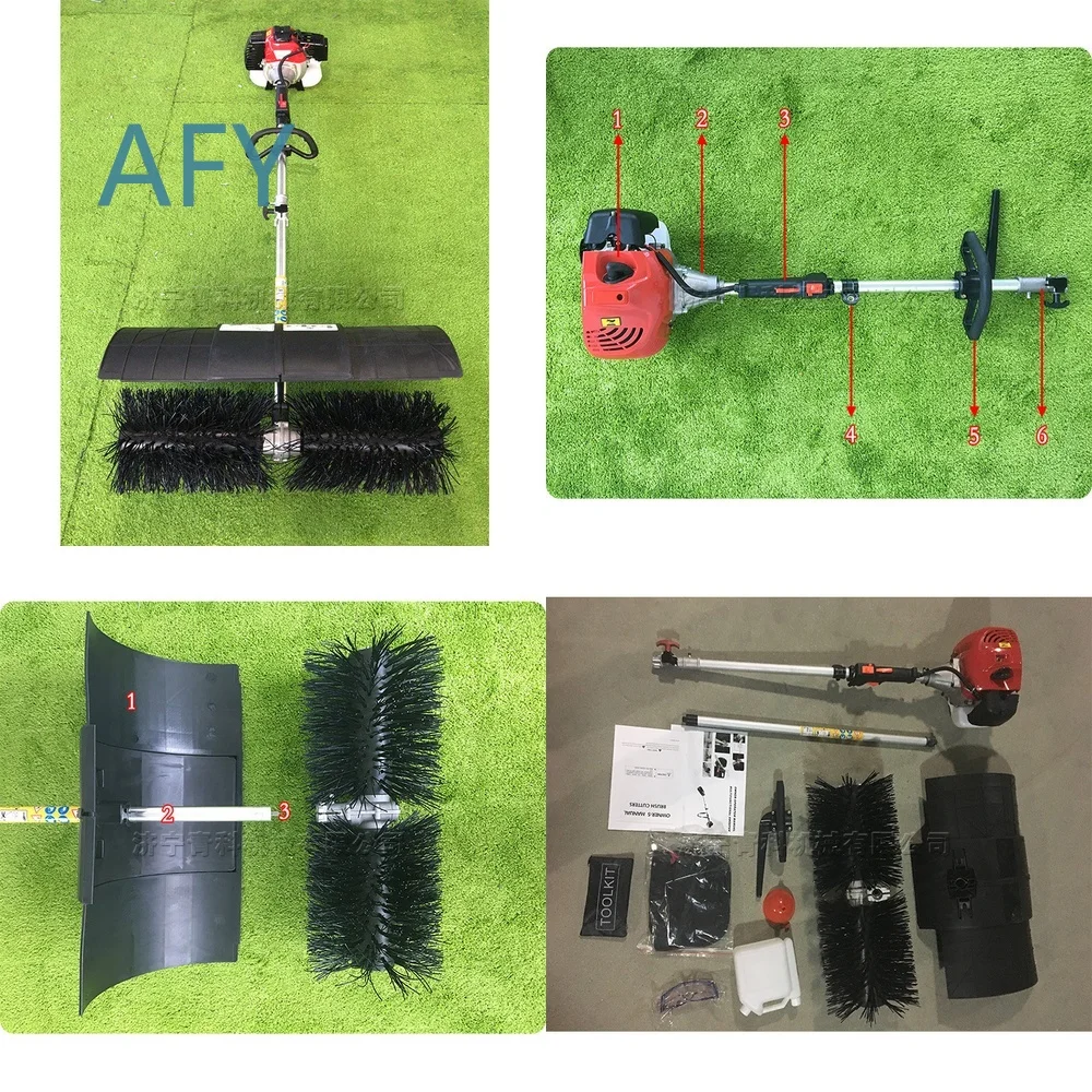 Hand-Pushed Lawn Sweeper for Artificial Turf Maintenance Cleaning Tools for Campus Football Field Care Turf Groomer Rake for