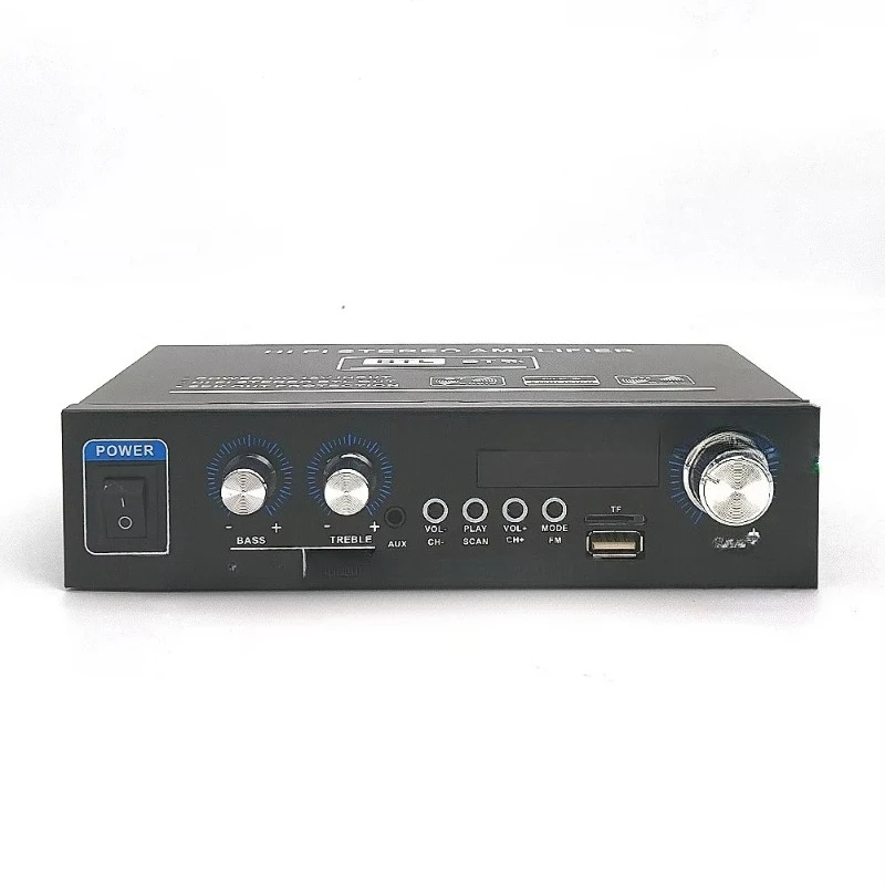 Universal Voltage Digital Audio Mini Home Amplifier System 2 Channels Output 30W * 2 Support USB Flash Memory, Metal Material