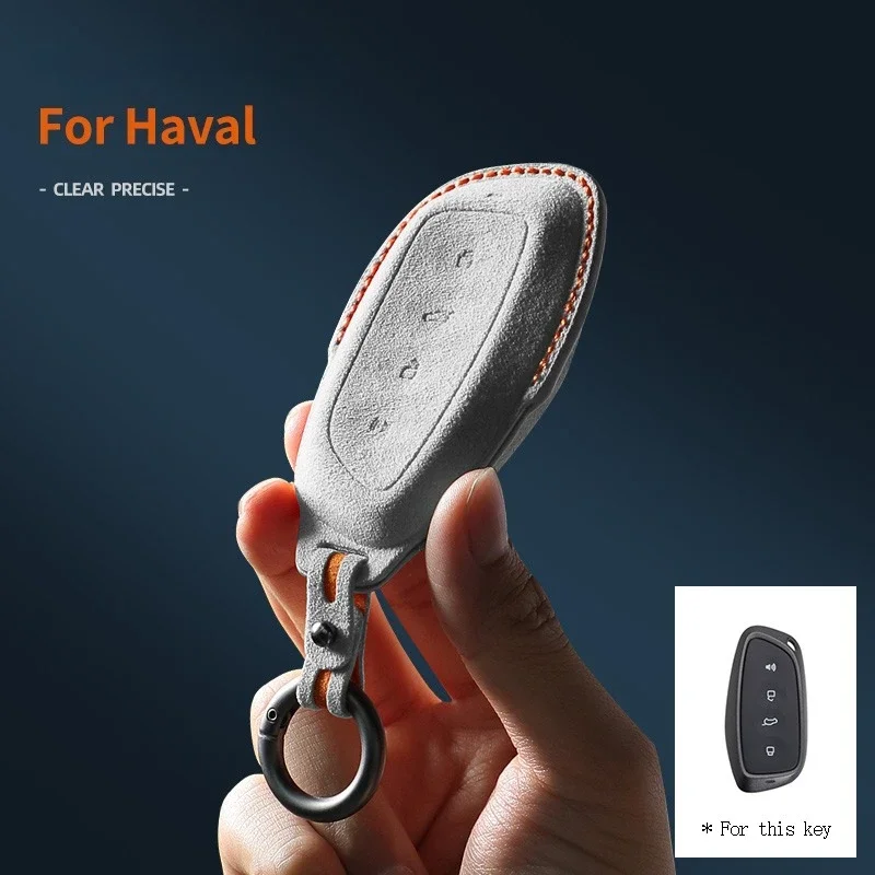 Car Key Case Cover Shell Fob for Great Wall Haval H9 H6 H4 M6 F5 Suede Car Key Bag Protective Cover Accessories