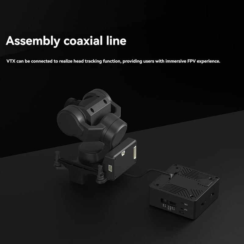 GM1 FPV Camera Gimbal Pan Tilt Mount com rastreamento de cabeça compatível com óculos Avatar HD para drone FPV
