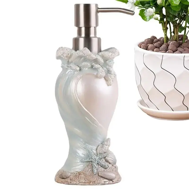 FLYY-Seashells Seifenspender Seifenspender im Muscheldesign Seifenpumpflaschen mit rostfreier Edelstahlpumpe – Detail 9