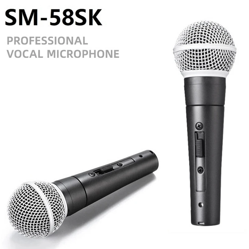 

For DM1 Dynamic Mic Preamplifier+SM58SK Microphone+Mic Grille 28DB Gain Accessories For Dynamic And Passive Ribbon Microphone