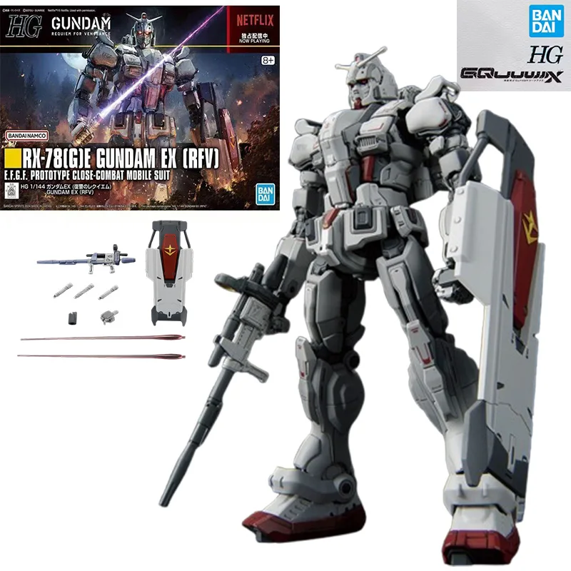 

Bandai натуральная NETFLIX HG RX-78[G]E GUNDAM EX [RFV] аниме фигурки игрушки для детей подарок сборка модель украшения оригинальные