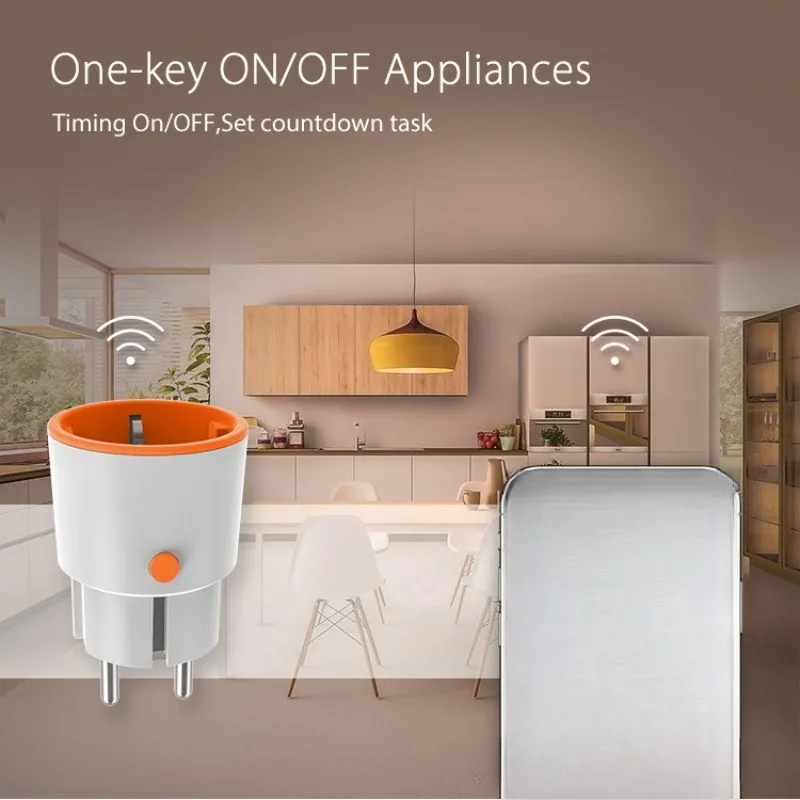 Household Intelligent Power Socket Matter Zigbee Gateway Supported Wireless Remote Voice Control Smart Socket For Home Use