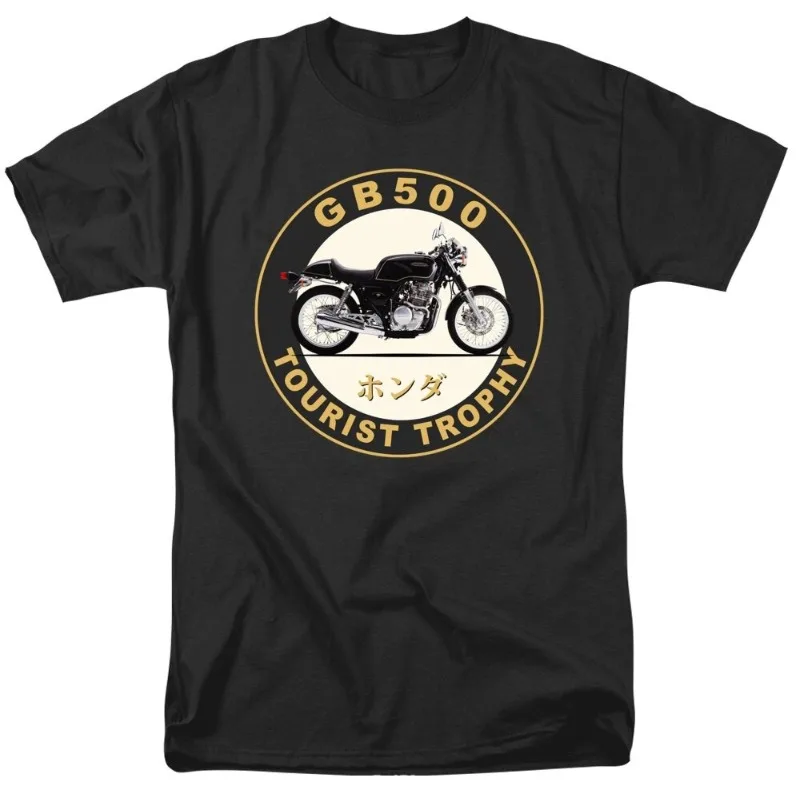 

Honda Men's and Women's T-Shirt Summer Racing Motorcycle Riding Off-Road Lovers Short Sleeve GB500 Tourist Trophy Vintage Top