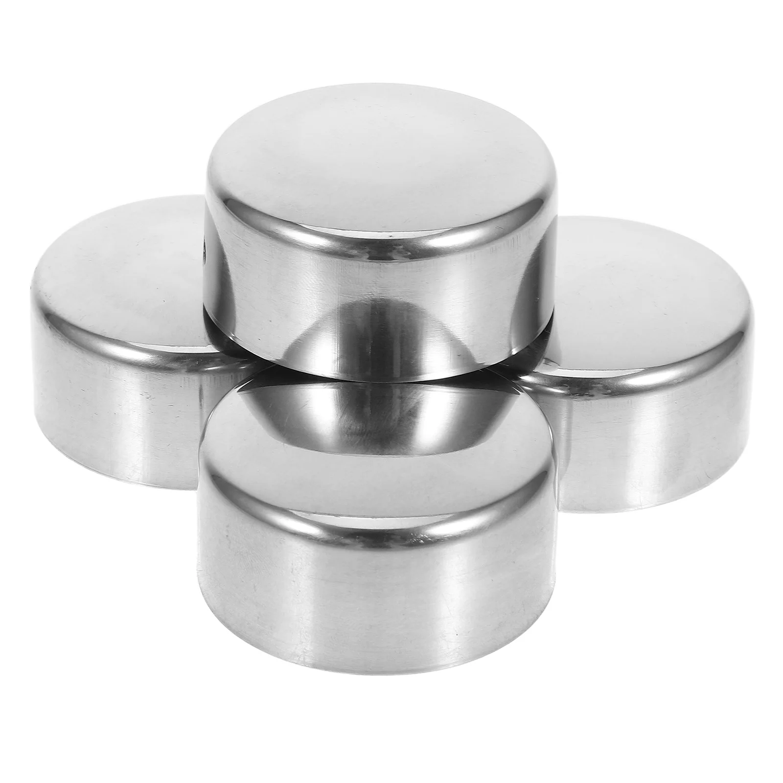 

4 PCS Stairs and Accessories Handrail End Cap Stainless Steel Caps for Railings