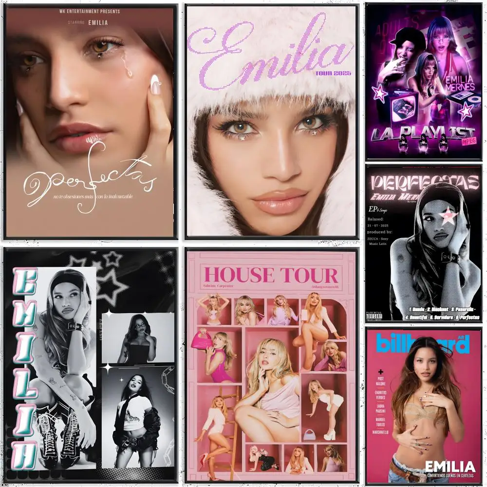 Pop Singer E_Emilia Mernes Album Poster Classic poster and wall art prints are suitable for living rooms, bedrooms, bars