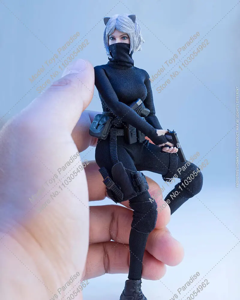 VERYCOOL-Full Set Black Clothes Action Figure para Mulheres, Soldado Feminino, Assassino, Brinquedos Colecionáveis, Presentes, VCF-3002, Escala 1:12, 6"