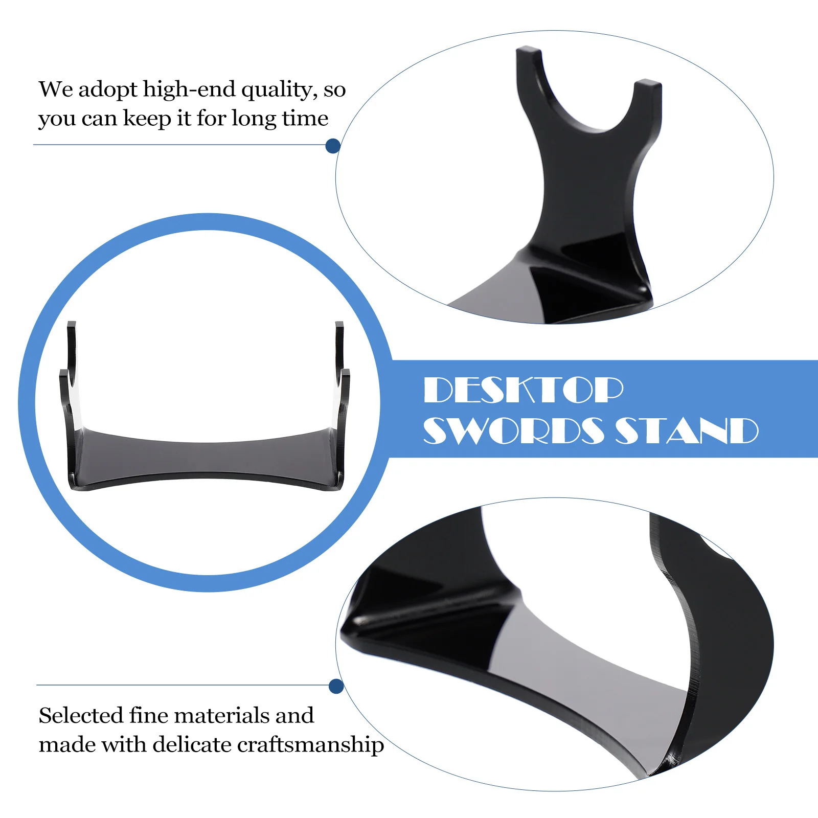 

2Pcs High Quality Acrylic Light Stand Multi Purpose Swords Display Rack for Household Collection and Office Decor