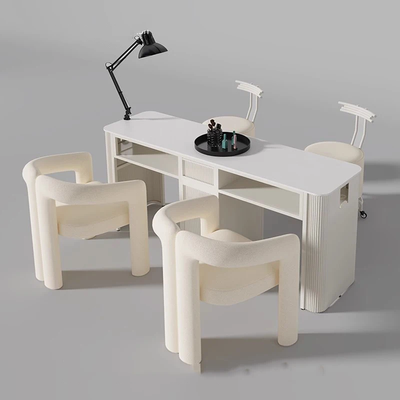 معدات تجميل طاولة الأظافر تصميم طاولات مانيكير احترافية عرض أدراج ميسا دي مانيكير صالون المفروشات المنزلية