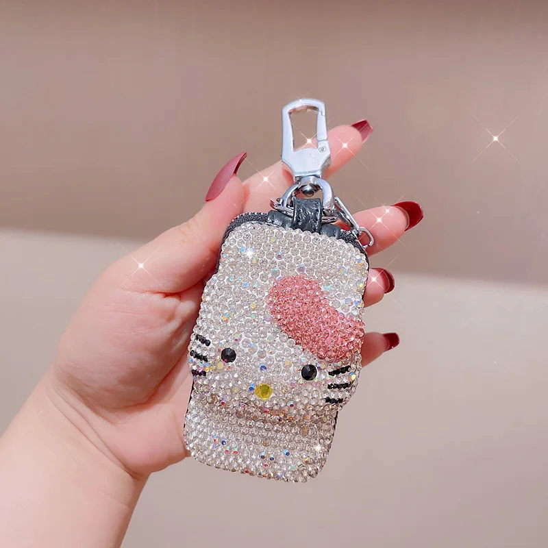 Kawaii Sanrio Hellokitty Key Case Driver's License Leather Case Bag Motor Vehicle Driving License Two In One Toys For Girl Gifts