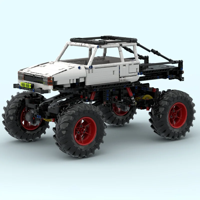 Geschwindigkeit Racing Auto Modell MOC Bausteine Bigfoot Truck Modulare Technologie Kinder Urlaub Geschenke Montieren Spielzeug Anzug