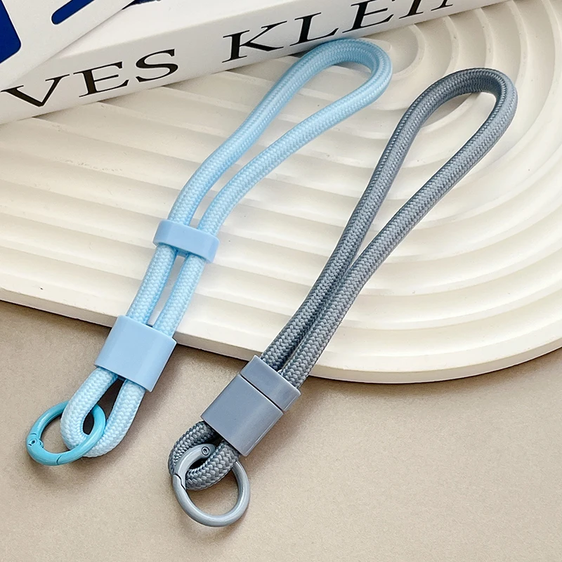 Colorful Braided Lanyard Keychain for Phone Case Women Anti Lost Knot Rope Strap Car Key Chains Diy Accessories Keyring