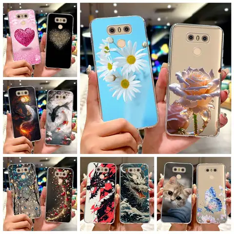 For LG G6 Case LG G6+ H870 H871 H872 H873 H870K Luxury Fashion Painted Cover 5.7'' Soft Silicone Case For LG G6 Plus LGG6 Fundas