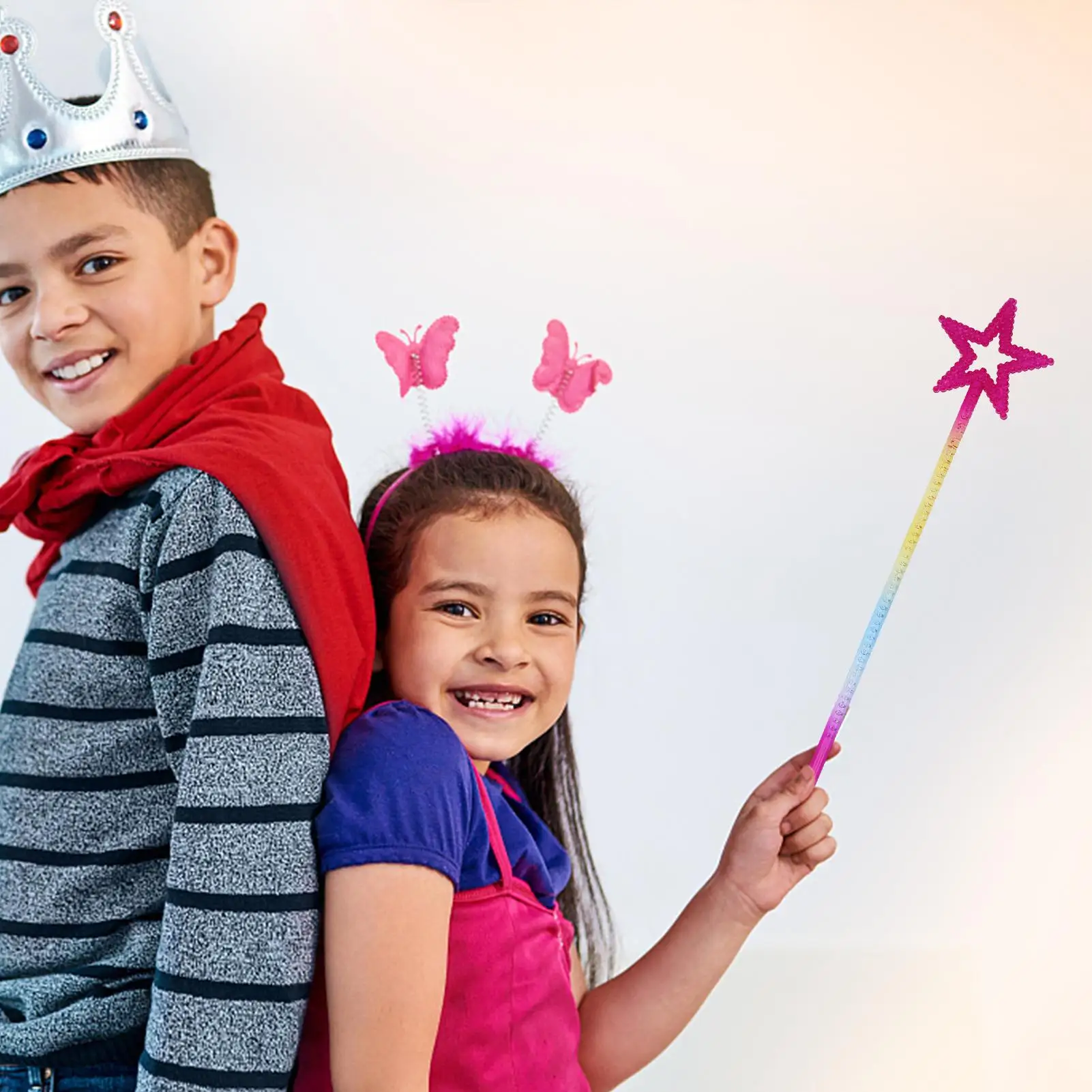 Cosplay Props Five Pointed Star Princess Sticks Role-playing Fairy Wand Plastic Festival Star Wand Creative Pretend Play Toy