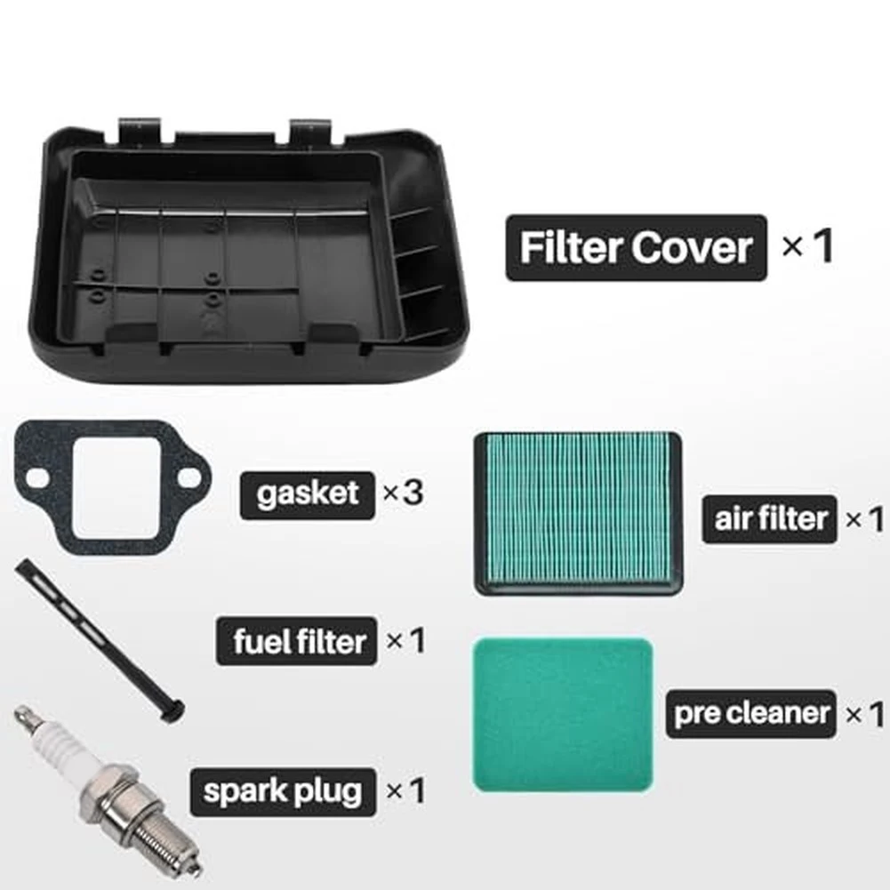 For Honda For GCV160 Air Filter Assembly Kit Includes Cover Pre Filter 3 Seals Spark Petrol Filter All in One Package