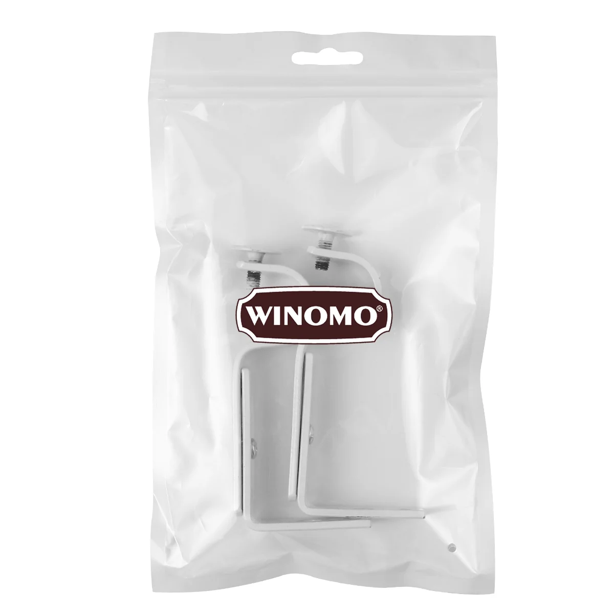 WINOMO 2PCS 18-22mm verstellbare Vorhanghalter Vorhang Gardinenstangenhalterung (weiß) Gardinenstangenhalterung