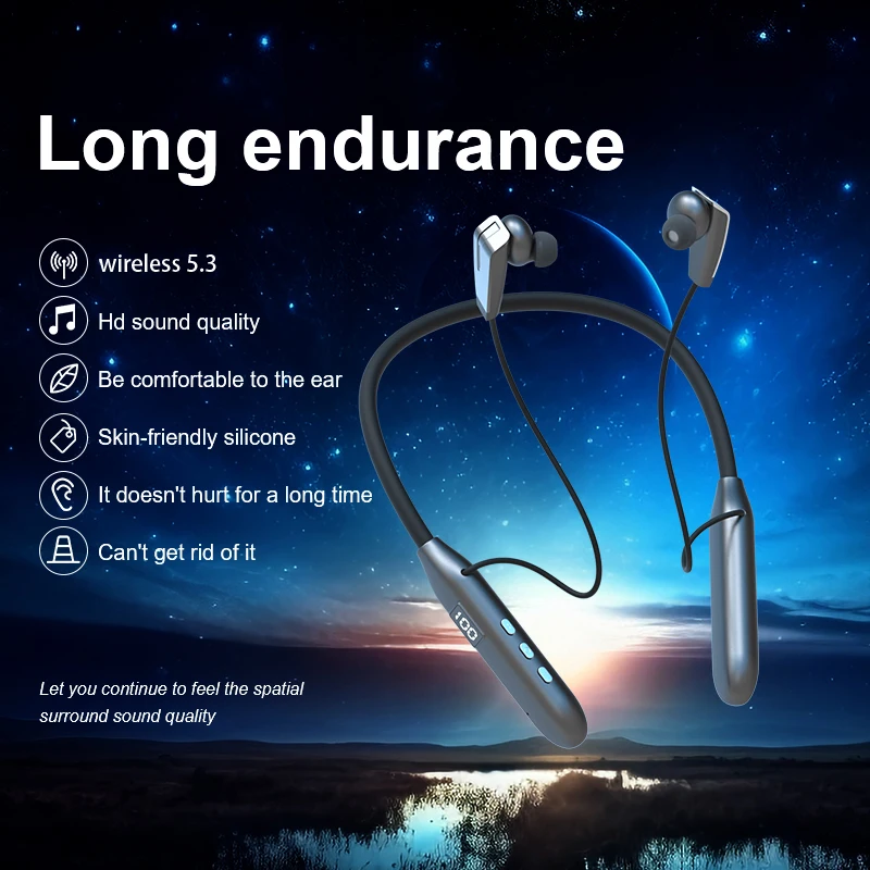 Wireless Stereo Neckband Earbuds with Microphone, Waterproof Balanced Armature Drivers in Ear Headset for Sports/Workout