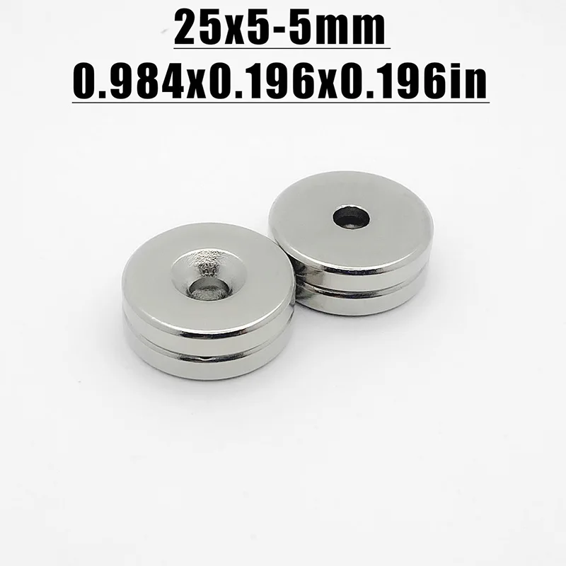 2-100pcs 25x5-5mm Magnet Neodymium Magnet N35 NdfeB Permanent Magnetic Imanes Fridge Magnets Round Shape 25*5-5 Magnet Accessory