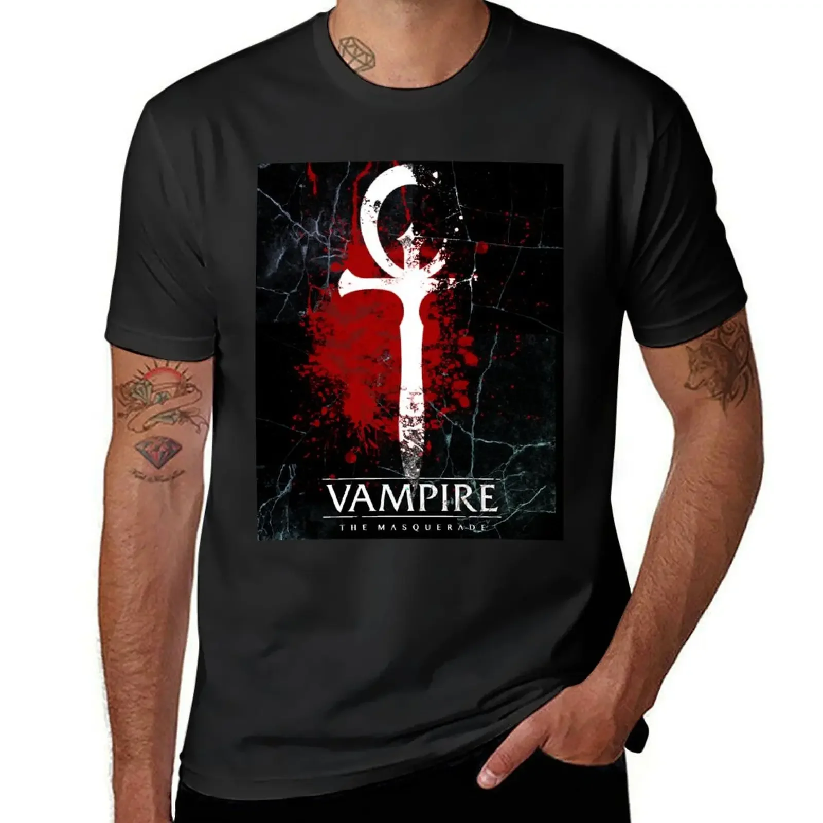 Vampire: The Masquerade T-Shirt oversized t shirt for a boy aesthetic clothes t shirts for men cotton