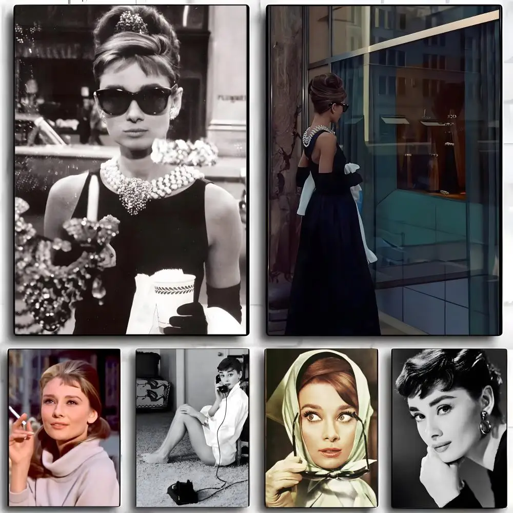 Timeless A-Audrey Hepburn Poster Wall art print art suitable for living room bedroom bar parlor home decor gift