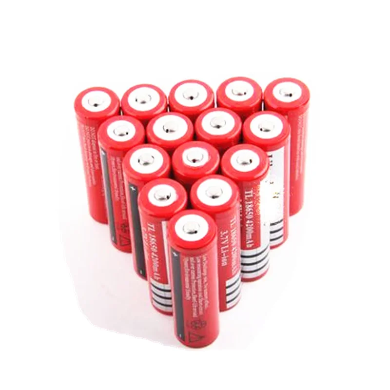 100% new original 18650 Rechargable Battery 4200 mAh 3.7 V for LED Lantern torch