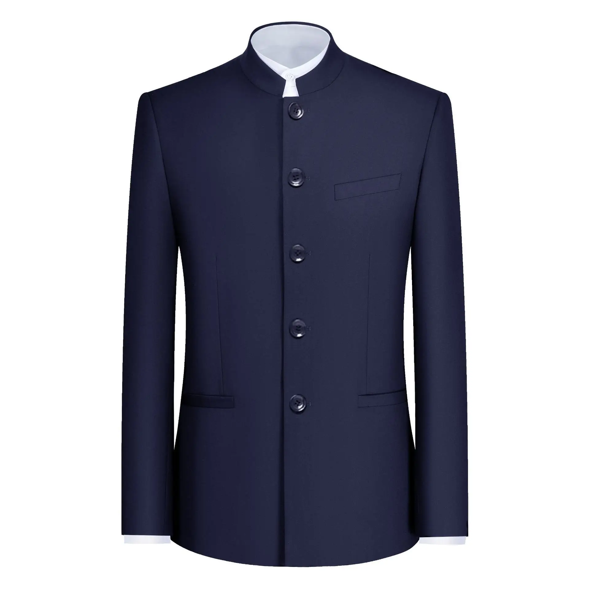 2026 Elegant Jacket Gentlemen Chinese Style Stand Collar Blazer Men's Slim Fit Chinese Groom's Dress