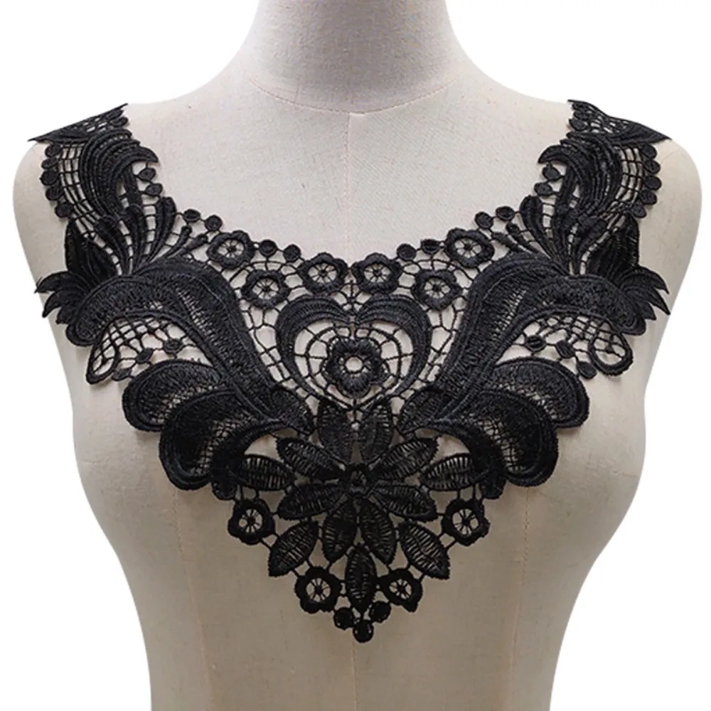 Hollow Lace Neckline DIY Elegant Embroidery Flower Collar Garment Accessories Sweet Lace Trim Women's Fashion