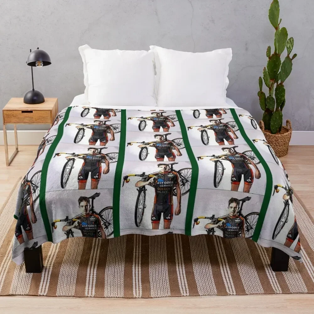 

Wout van Aert Throw Blanket Soft Sherpa Fleece Warm Blanket for Winter