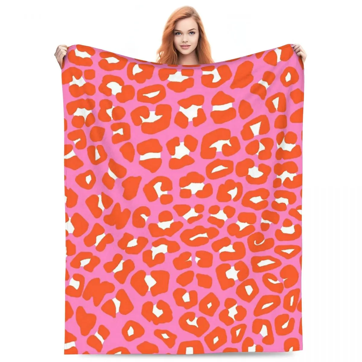 

Pink Leopard Blanket Fleece Sofa Throw Blanket Breathable Throw Blankets for Home Bedroom Outdoor Throws Bedspread Quilt
