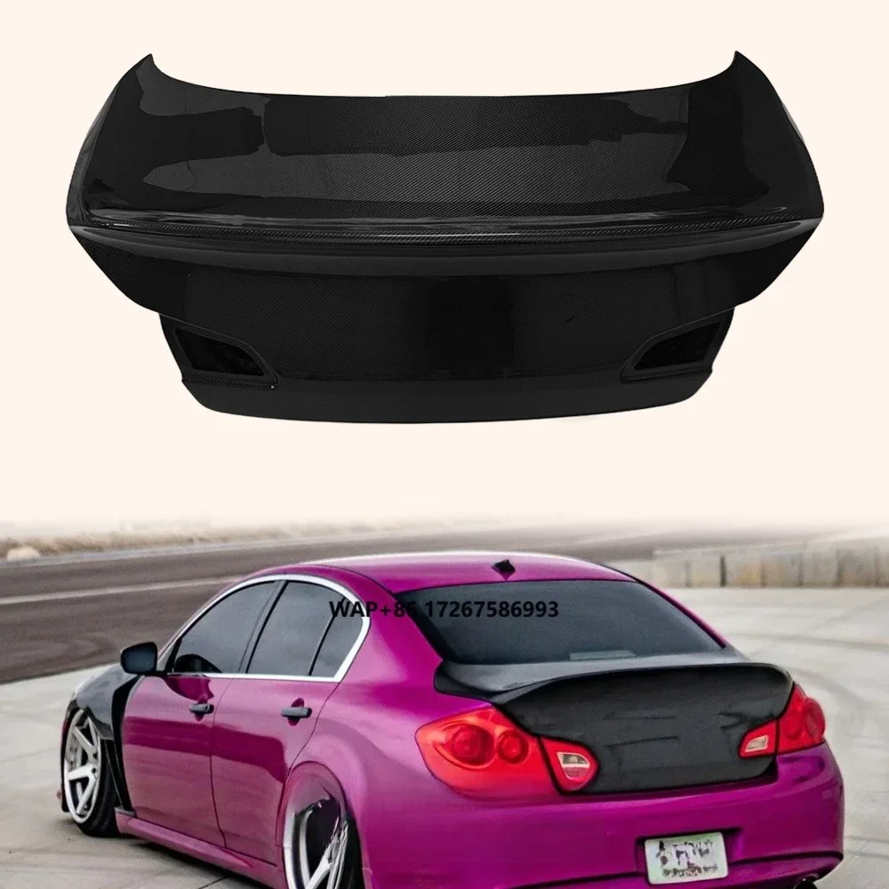 

For Infiniti G37 4 Door Sedan Carbon Fiber Dcuktail Style Rear Trunk Boot Lid (no Hole)