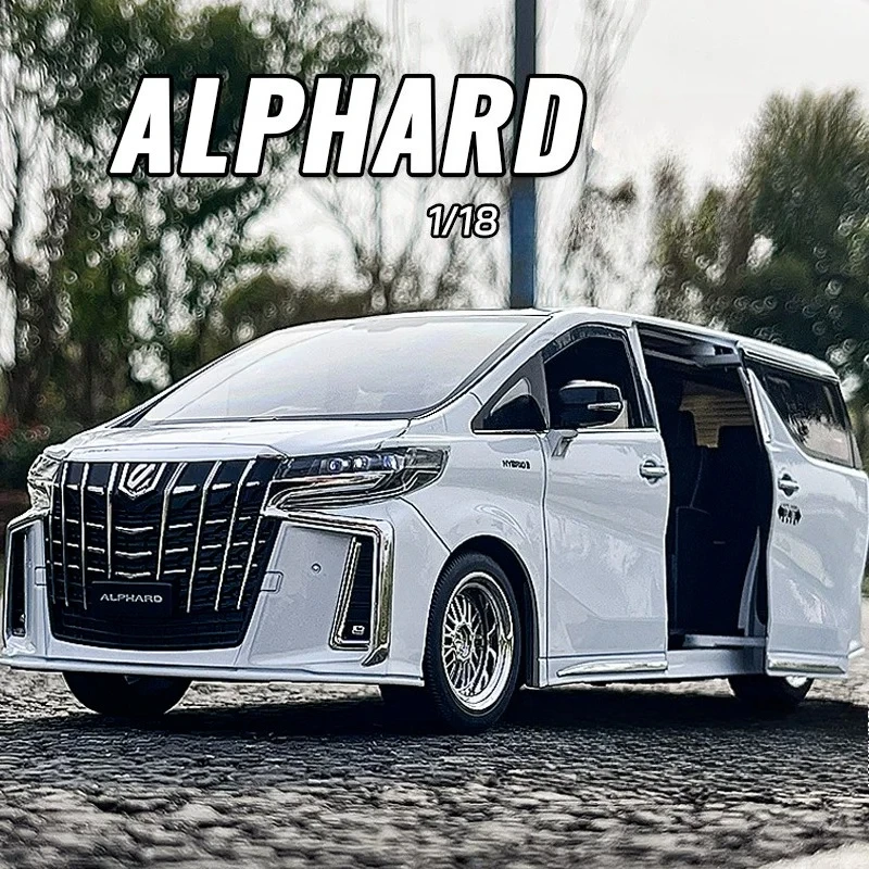 

1:18 Alphard Business Vehicle MPV Model Simulation Alloy Diecast Metal Toy Car Model Sound Light Collection Kids Gift Toy