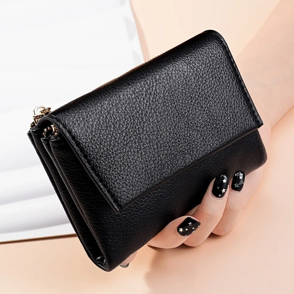Fashion PU Card Holder Litchi Grain compact Coin Purse creative Ultra-Thin Women Wallet Ladies