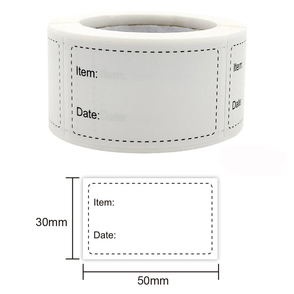 Kitchen Date Roll Paper Label Waterproof Food Storage Stickers Removable Storage Sticker Freezer Labels